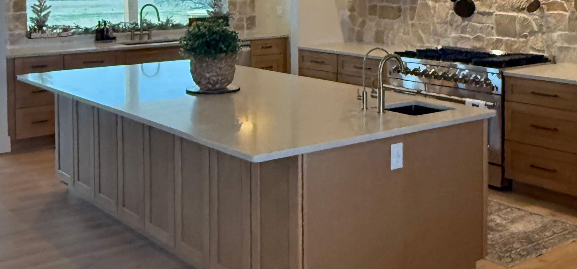EZ Click kitchen cabinets — wide view